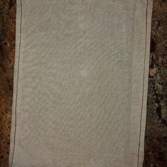 Pottery Barn Linen Feuilles Floral Embroidered Lumbar Throw Pillow Cover 16x12" - Picture 4 of 9